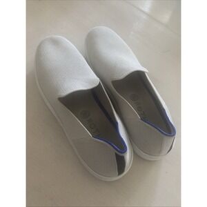 Rothy's Sneakers Womens 9 Beige Knit Slip‎ On Casual Comfort Shoes Travel Flats
